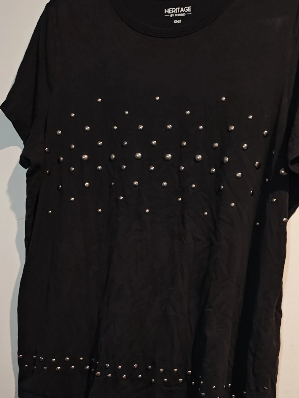 Heritage by Torrid Studded Black Tee